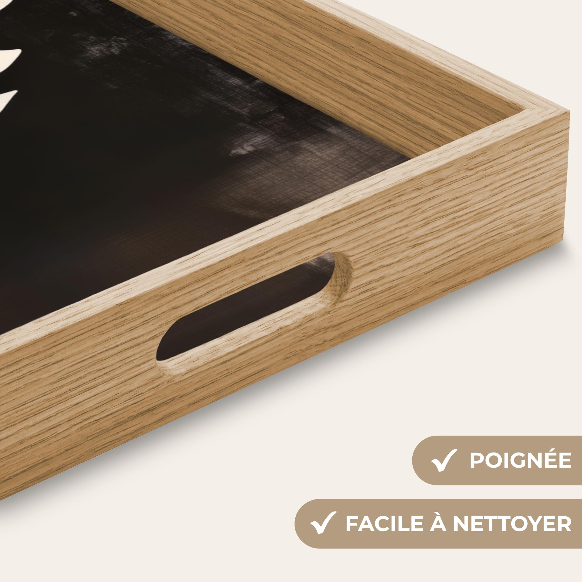 Plateau Bois Plateaux Service Decoratif Table Dejeuner Résistant