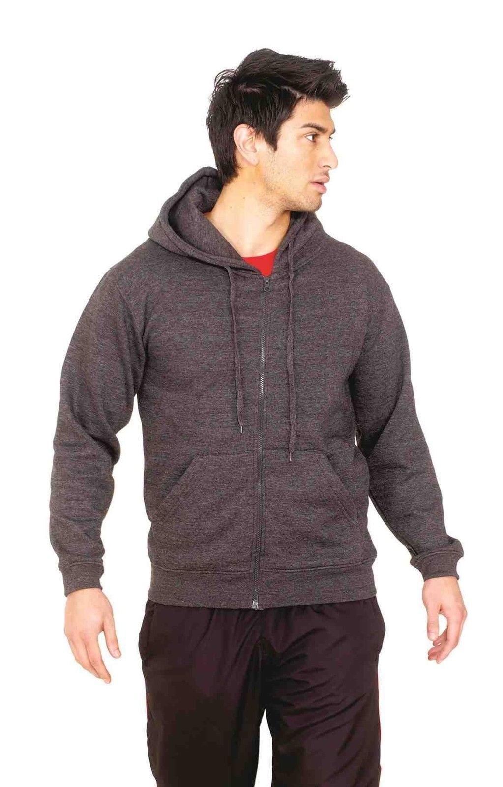 Uneek Men's Classic Full Zip Hooded Sweatshirt – 300 GSM Heavyweight, Green, Size 3XL