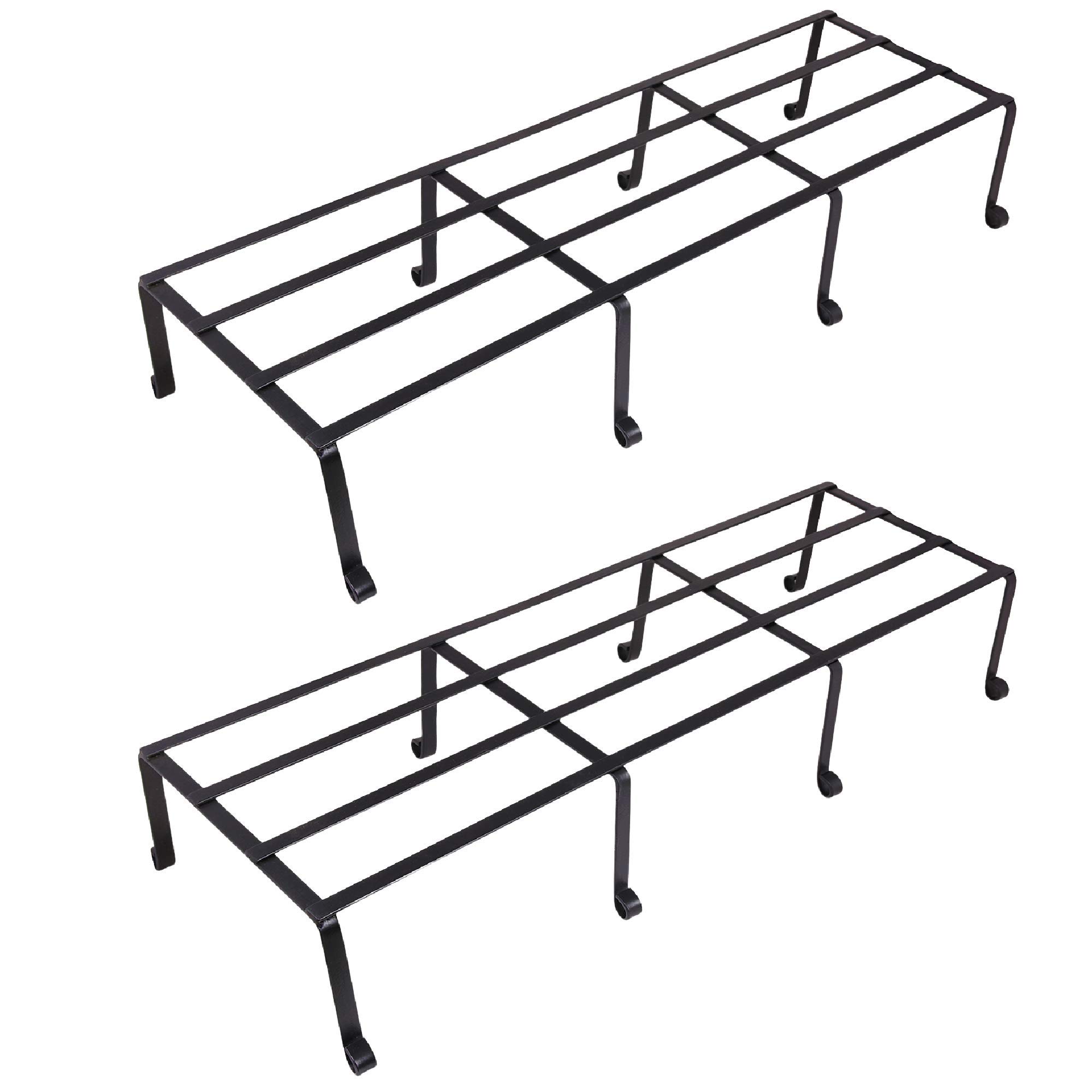 Leafy Tales Metal Planters Stand, Black, 60 x 18.5 x 10.5 cm, 2 Pieces (24 inches) (Long Plant Stand -2) (B09169XJ8S) Amazon Price History, Amazon Price Tracker