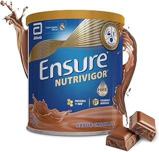 Ensure Nutrivigor - Complemento Alimenticio para Adultos, con HMB, Proteínas, Vitaminas y Minerales, como el Calcio- Sabor Chocolate- 400 g