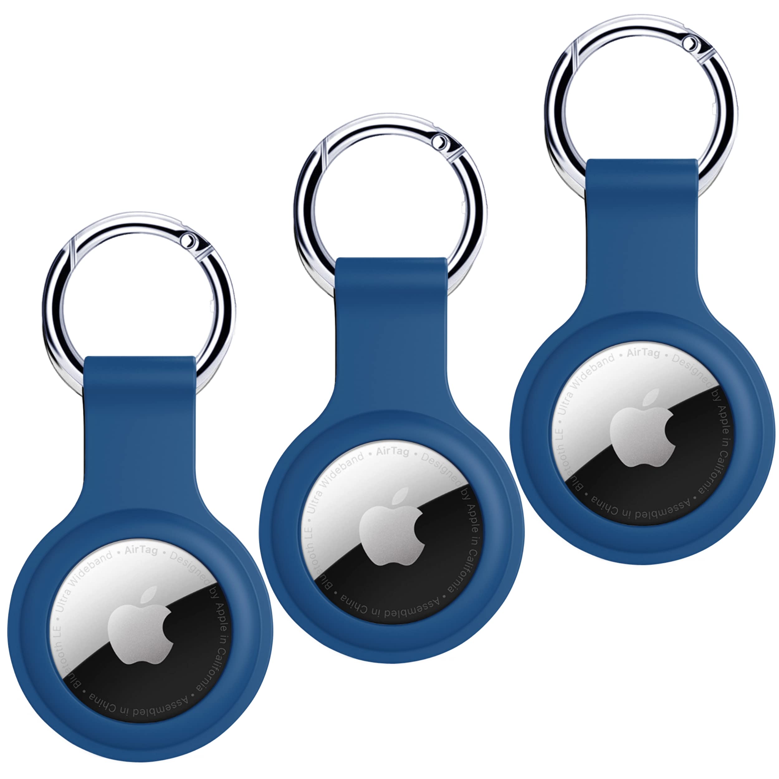 SQUIF Airtag Cases 3 Pack for Apple Airtags Silicone Case Protective Cover for Airtag Case Locator Tracker Anti-Lost Device Keychain Protection Sleeve (3 x Blue) (B09VFVVRDQ) Amazon Price History, Amazon Price Tracker