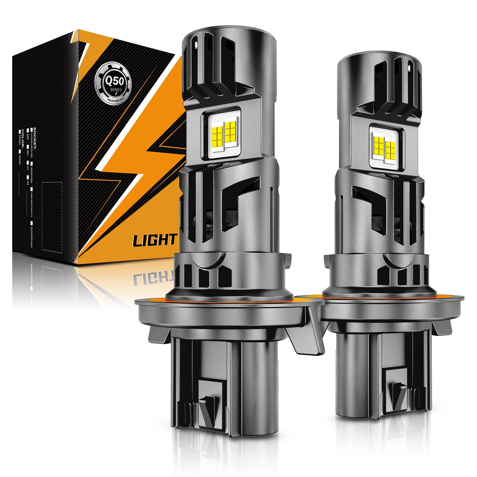Auxbeam Q50 Series H13 9008 Fog Lights Powersport Lights Offroad 36000LM