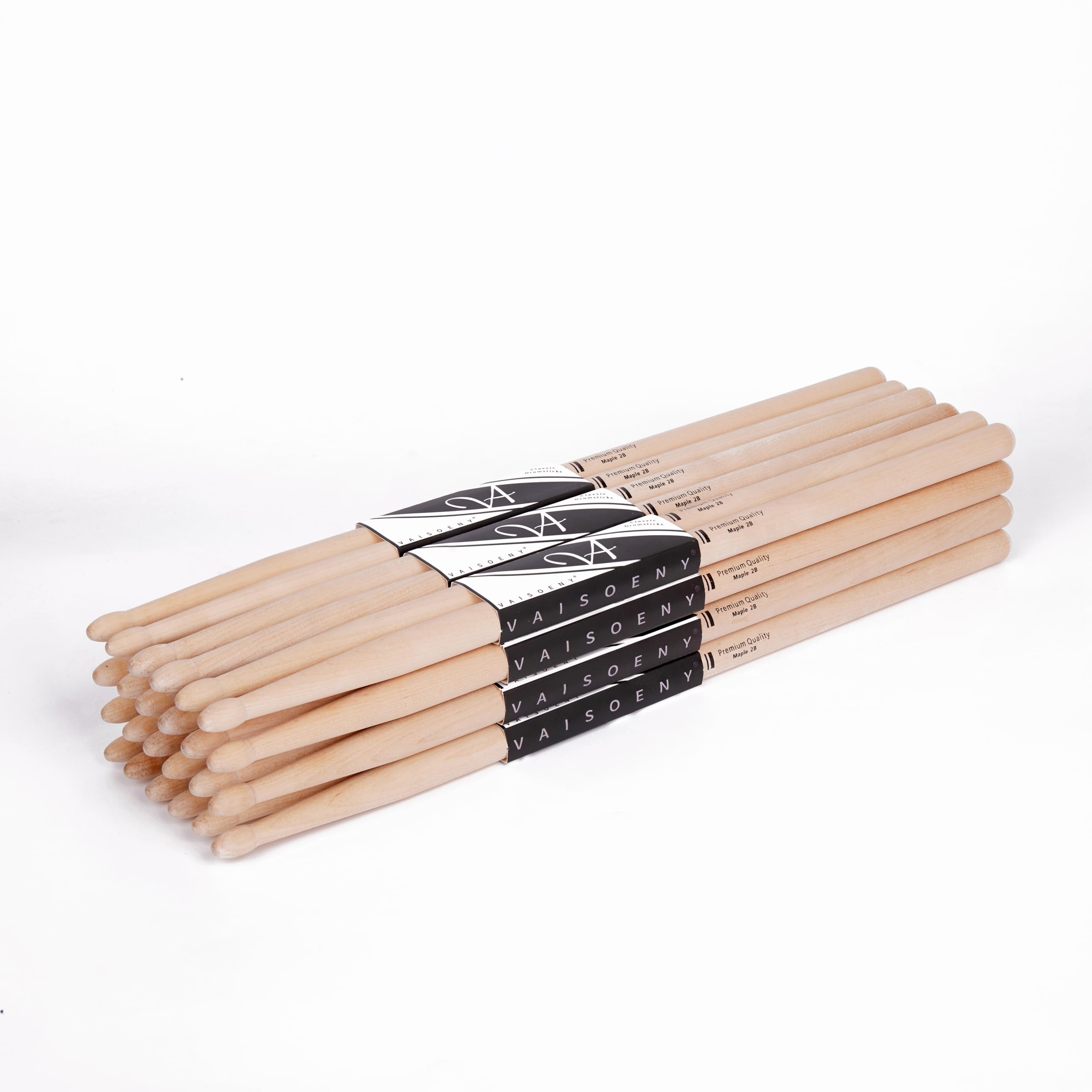 Vaisoeny Drum Sticks,2B Drumsticks for Adults,12 works Classic Maple Wood Drumsticks for Kids Professional Musical Instrument Percussion Accessories