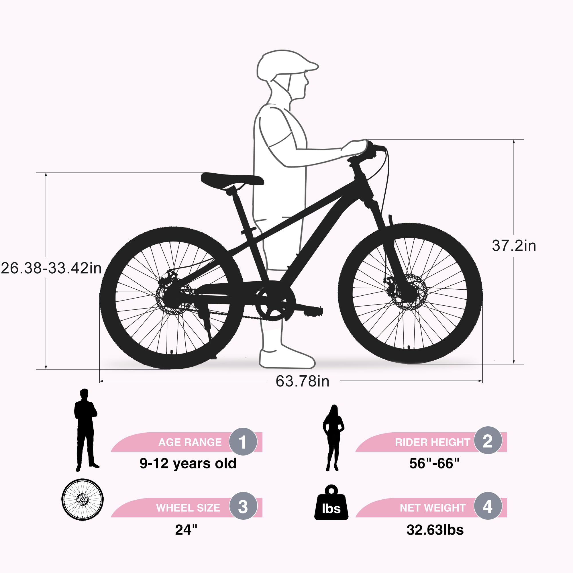 Royalbaby Submarine 18 Inch Kids Bike Childrens Bicycle with Training Wheels Kickstand for Boys Girls Ages 5 to 7, Pink