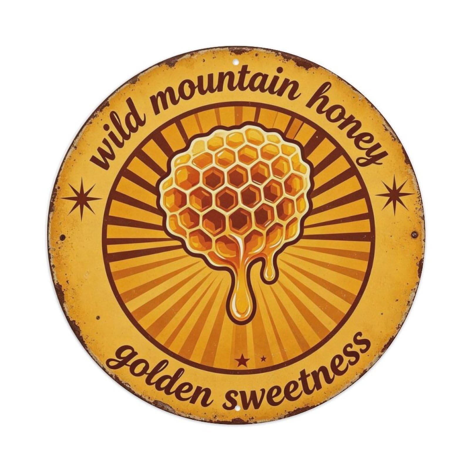 Wild Mountain Honey Metal Tin Sign Plaque