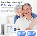 WRIST DIGITAL BLOOD PRESSURE MONITOR MACHINE BP CUFF FOR HOME USE (White)