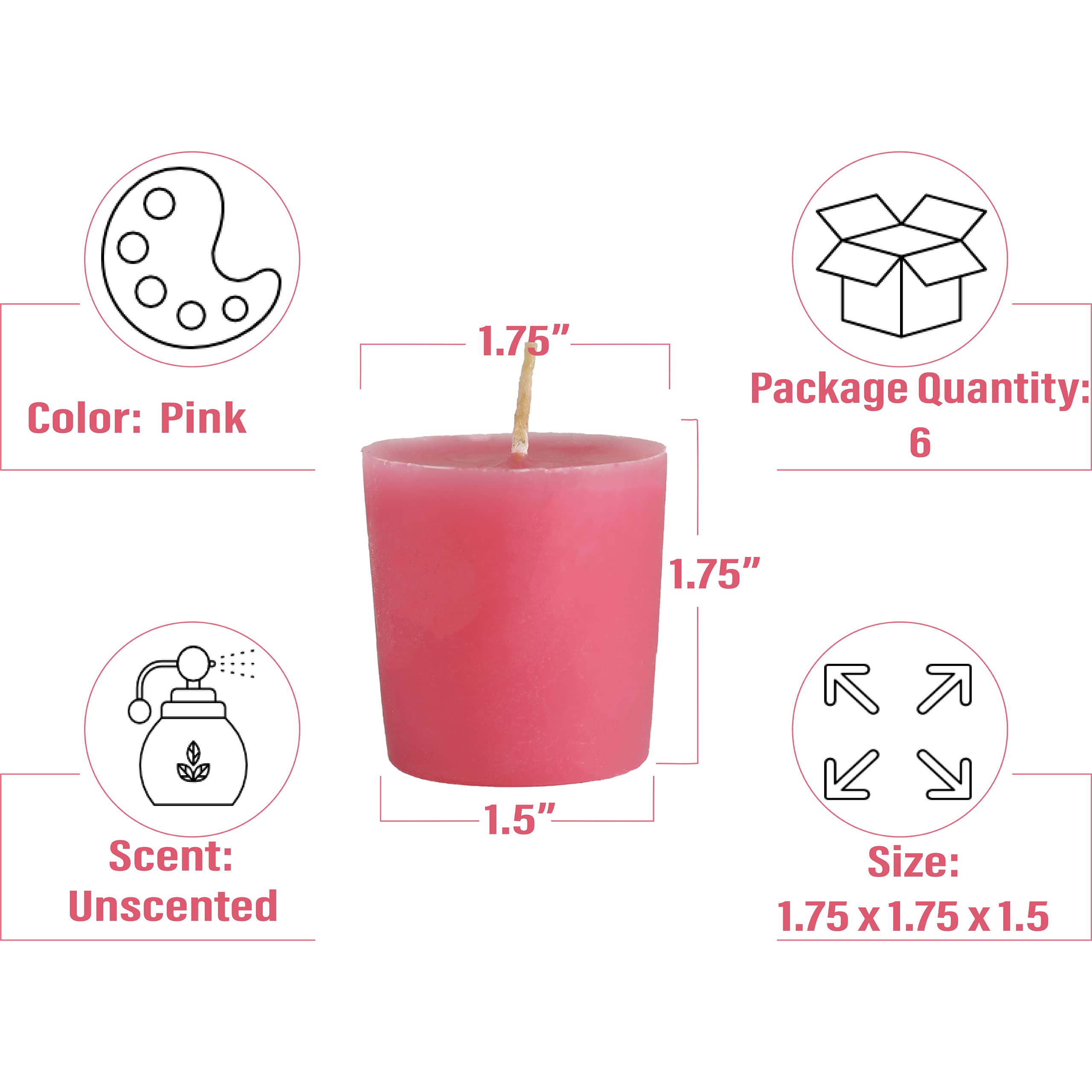 Amazon.co.jp: CandleNScent ピンク 奉納キャンドル | 無香 - 燃焼時間