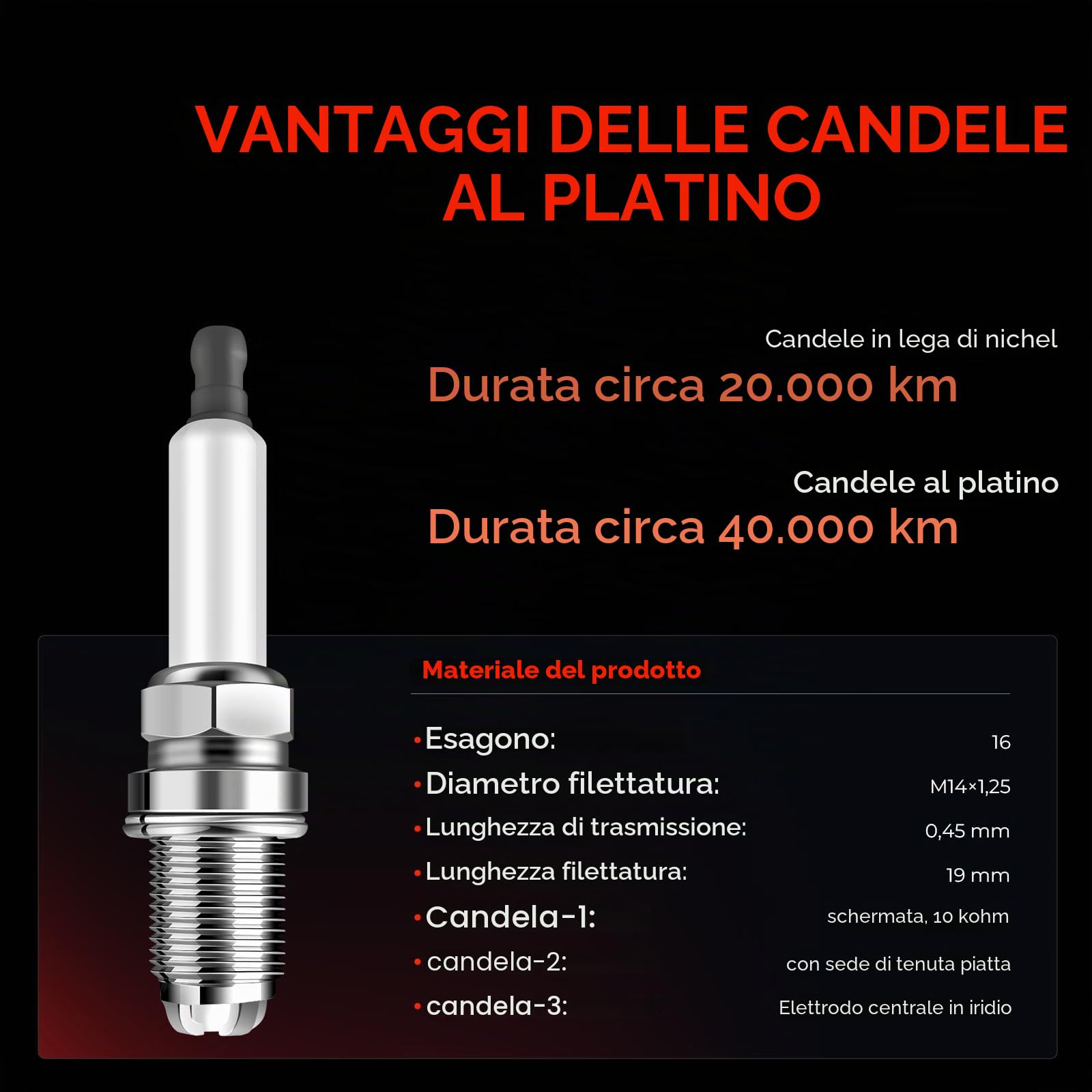 Frankberg 4 bobine di accensione + 1 candela | Compatibile con: Altaea XL 5P5 5P8, T.o.u.r.a.n 1T1 1T2, Golf Plus 521 5M1, O.c.t.a.v.i.a II 1Z3, TT 8J3