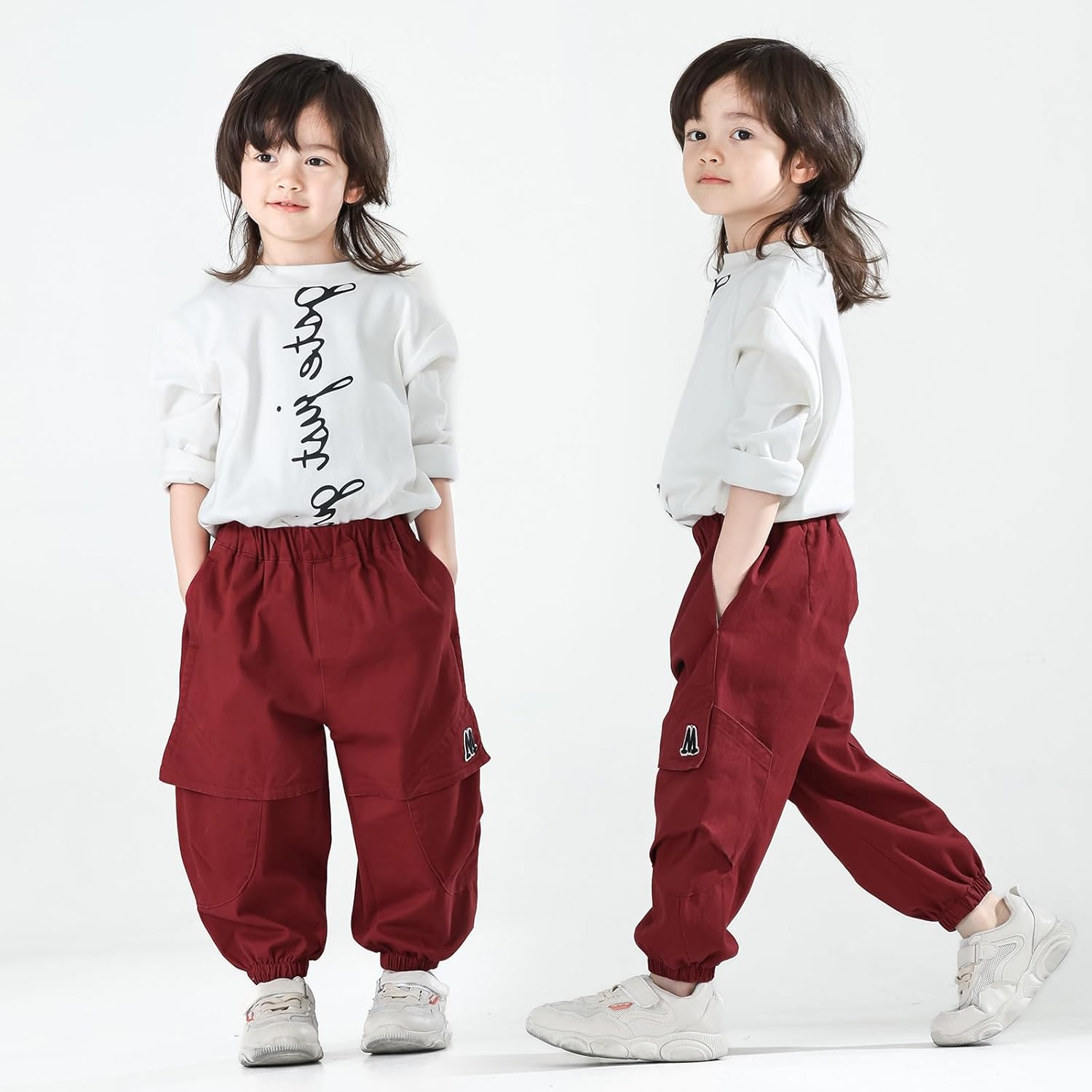 MINI PANDA Toddler Pants Boys& Girls, Relaxed Stretch Twill Toddler Casual Pants - Image 3