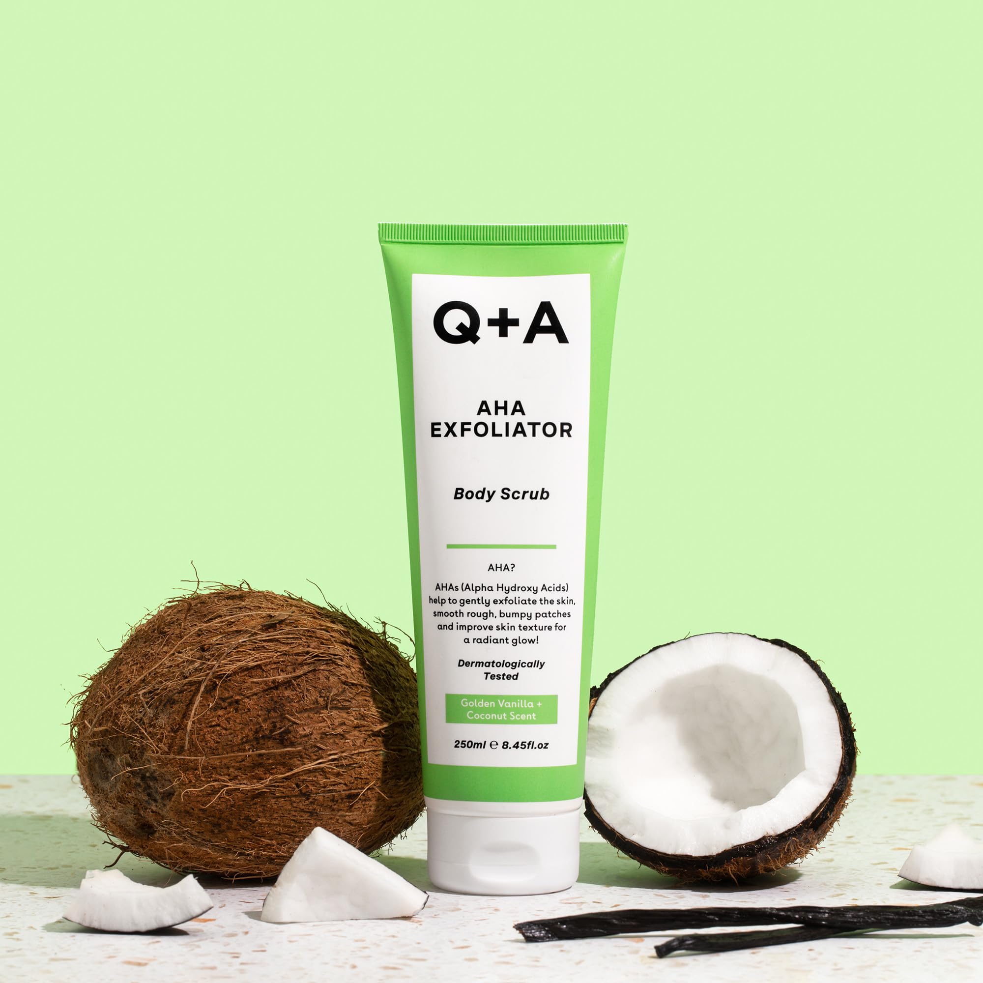 Q+A Exfoliante Corporal AHA 250 ml Ácido Láctico Glicólico