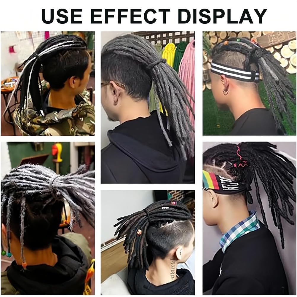 Dreadlocks Maker - natychmiastowe ręczne narzędzie do szydełkowania włosów do szybkiego przedłużania dredów, konstrukcja z 6 głowicami do łatwego zaplatania i stylizacji