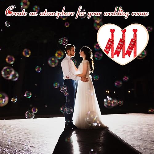 Miniatura 6 de Simgoing 100 mini varitas de burbujas para el día de San Valentín, recuerdos de fiesta para niños, 4 pulgadas, varita de burbujas con tarjetas de