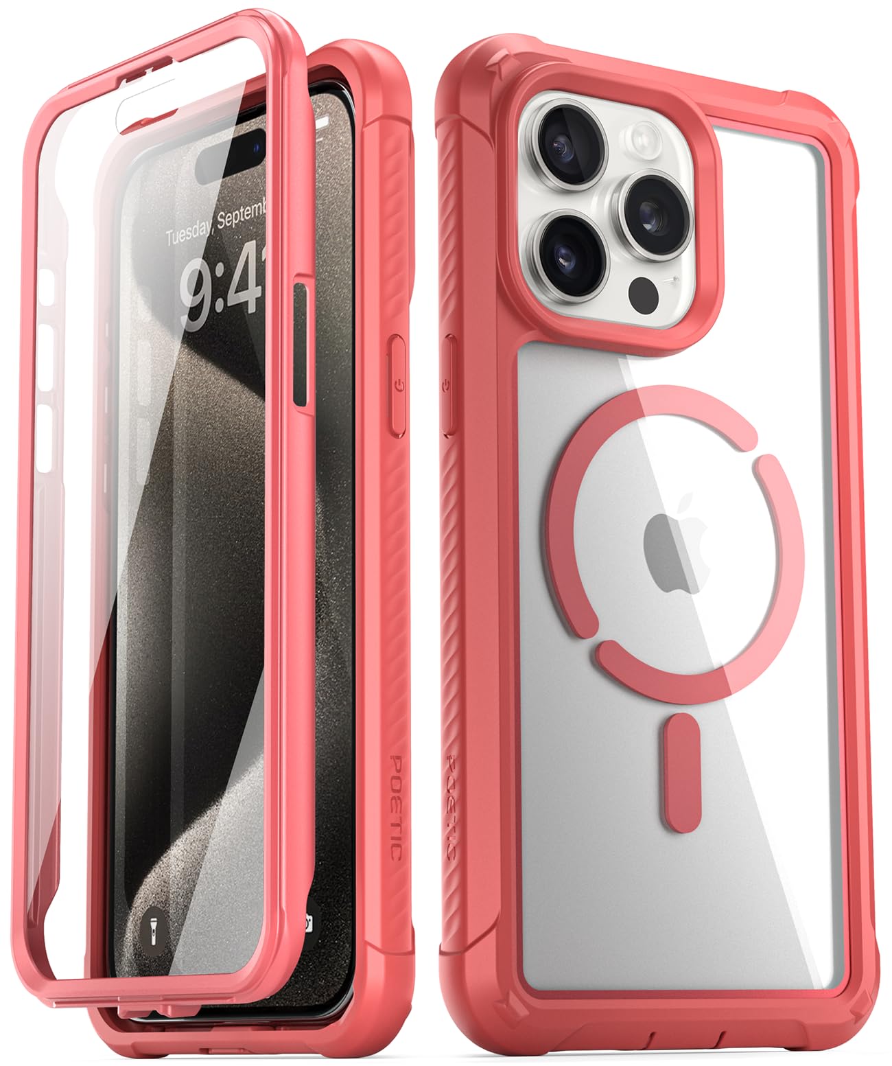 Coque iPhone 15 Pro Max rose MagSafe idéale pour protéger votre mobile - 7