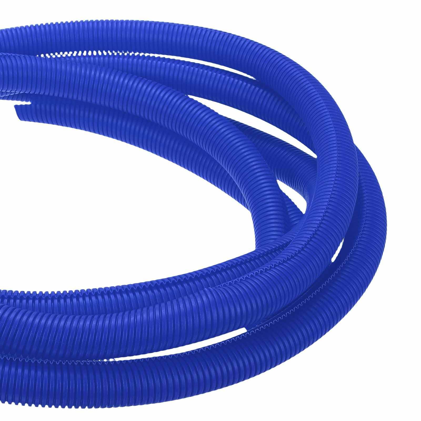 DMiotech 20ft Wire Loom Split Tubing 1 1/4 Inch, Cord Protectors from Pet Flexible Conduit Cable Management for Office Home Garden, Blue