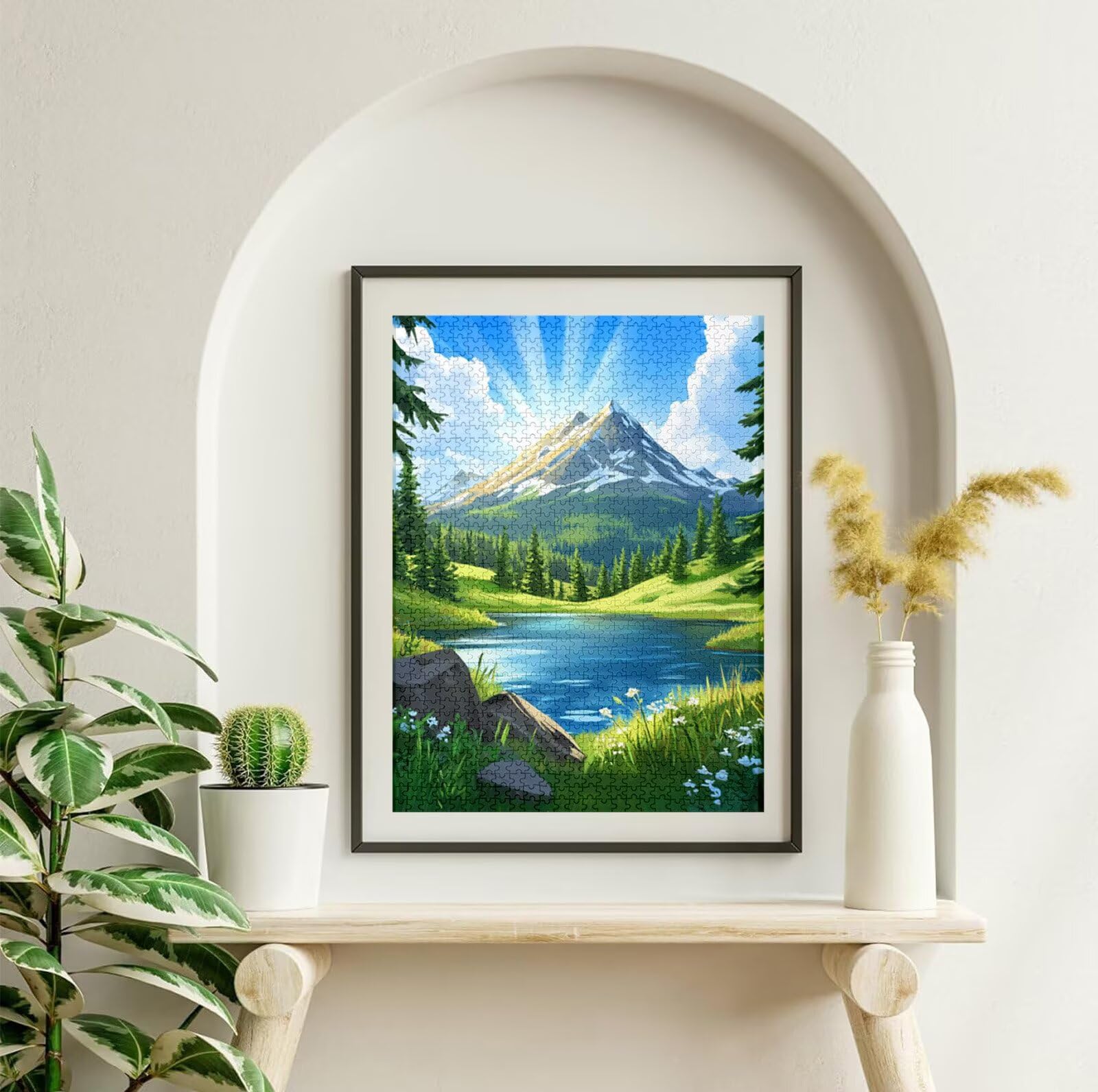 Puzzle 4000 Pièces Rêve, Puzzle 4000 Pièces Adultes et Enfants, Puzzles Bois avec Une Boîte d'emballage Exquise, Jeu Éducatif Puzzles Lac, Noël Decoration Maison, Cadeau Femme, Cadeau Homme H-4294