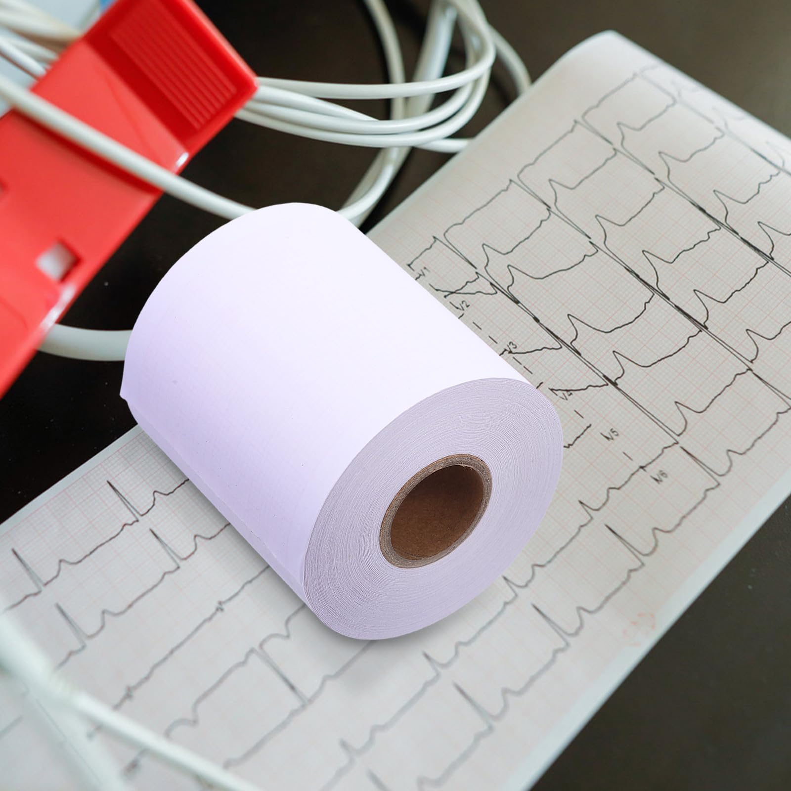SHINEOFI 10 Rouleaux de Papier Thermique Haute Précision Papier Graphique à Canal Unique 50mm X 20m pour Électrocardiographe Ekg pour Usage Médical en Hôpitaux