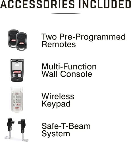 Miniatura 6 de Genie Abridor de puerta de garaje con transmisión por cadena 550, abridor de cadena resistente, modelo 2035-TKO