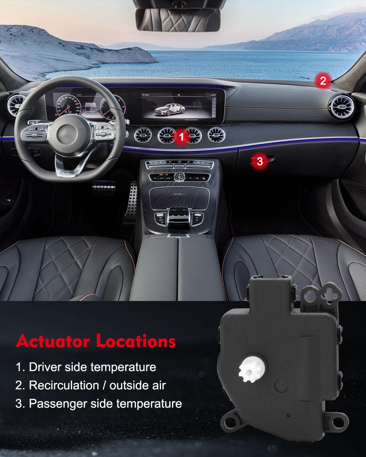 Nuevo 68238243 AA 68299450 Actuador De Puerta De Mezcla De Calentador