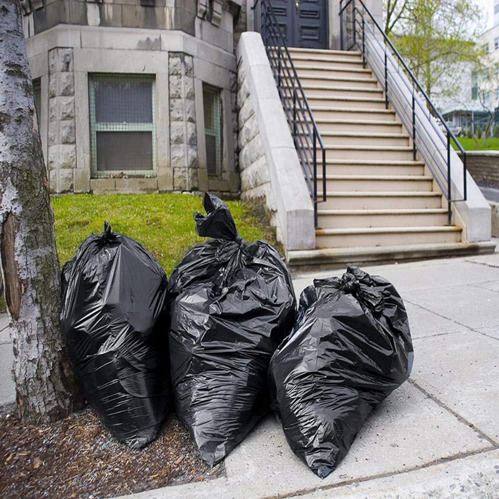 Sacco della Spazzatura Big Capacity Heavy Duty Extra Large Commercial Trash Bag Garbage Yard Black Hotel Market Sacchetti per rifiuti Sacco per rifiuti da Cucina
