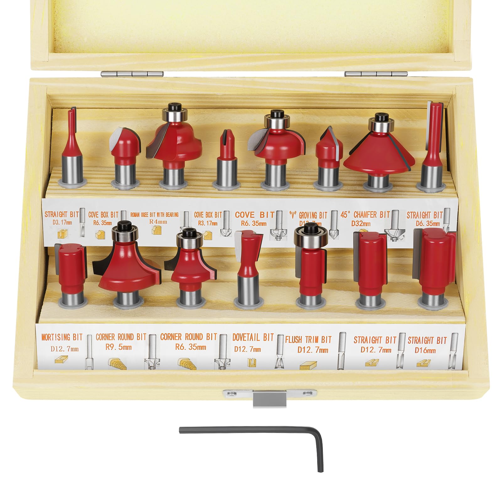 Freesset 10-delig - Mini Frezenset 3 Mm  ⅛ Inch  - Voor Houtbewerking Multitool Geschikt Voor Dremel