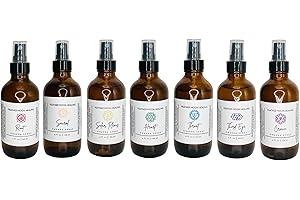 Reiki Infused 7 Chakra Essential Oil Spray Set for Yoga, Meditation, and Aromatherapy