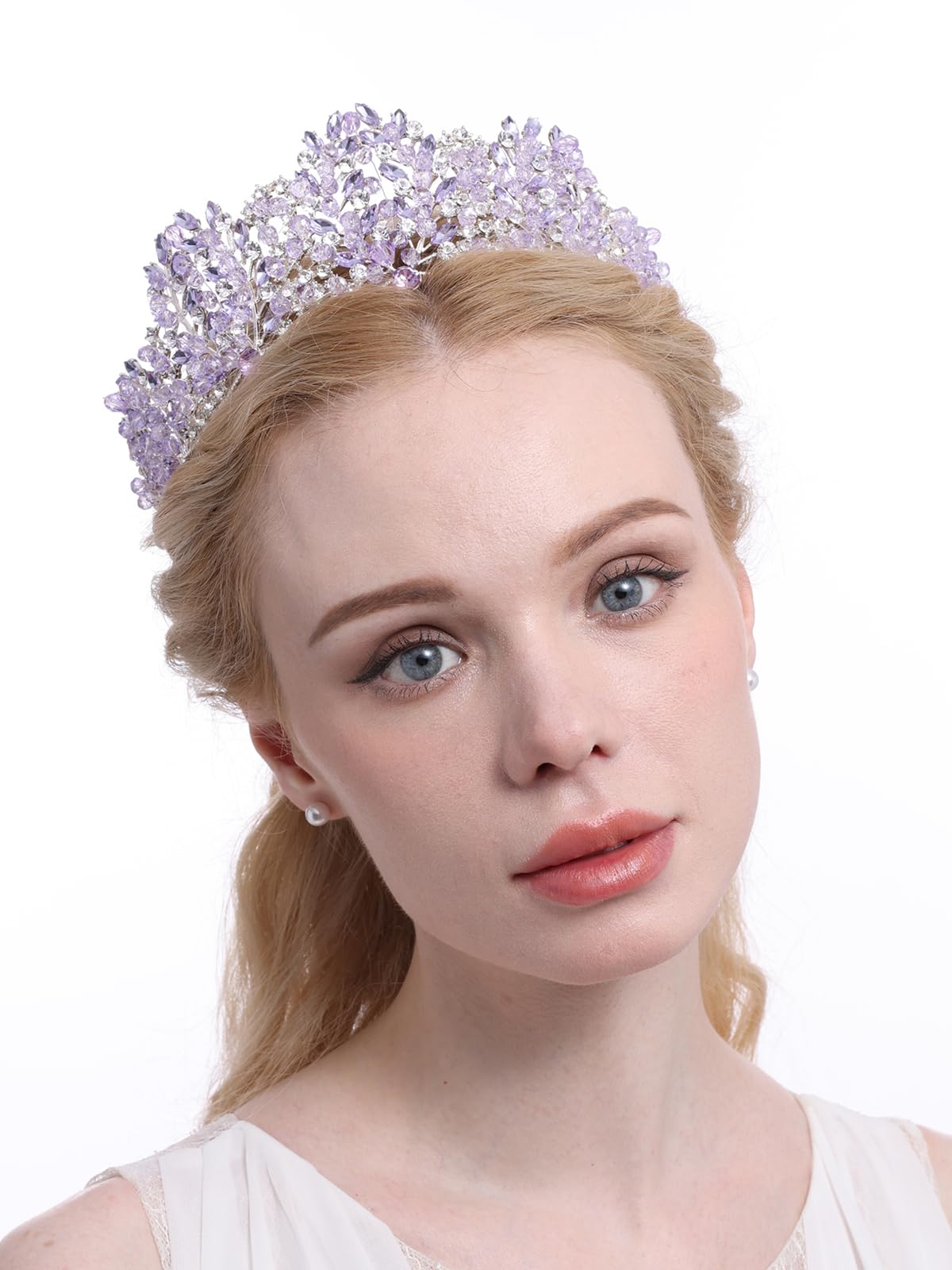 Tiaras y coronas de reina barroca con diamantes de imitación para mujer, diadema brillante de princesa hecha a mano de cristal para quinceañera, Halloween, cumpleaños, baile de graduación,