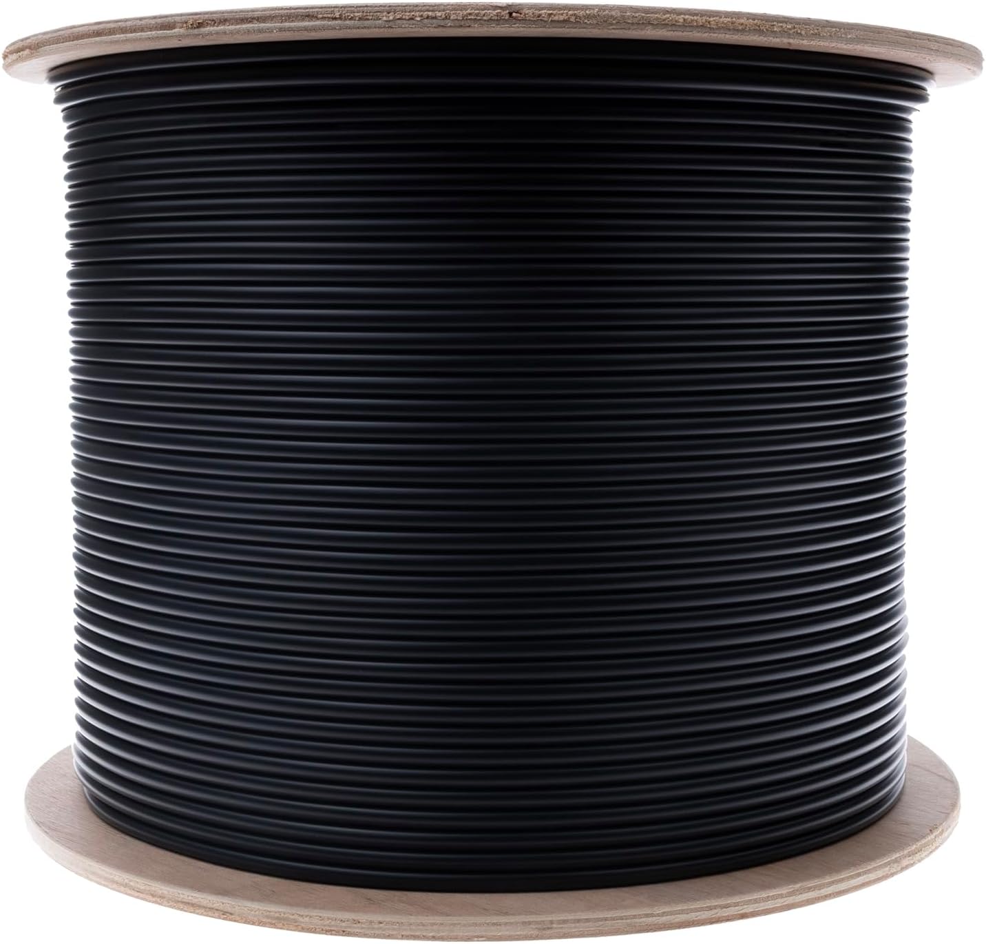 Plenum 12-Strand Fiber Optic Cable, OS2 9/125 Singlemode, Indoor/Outdoor Use, Black, 1000ft