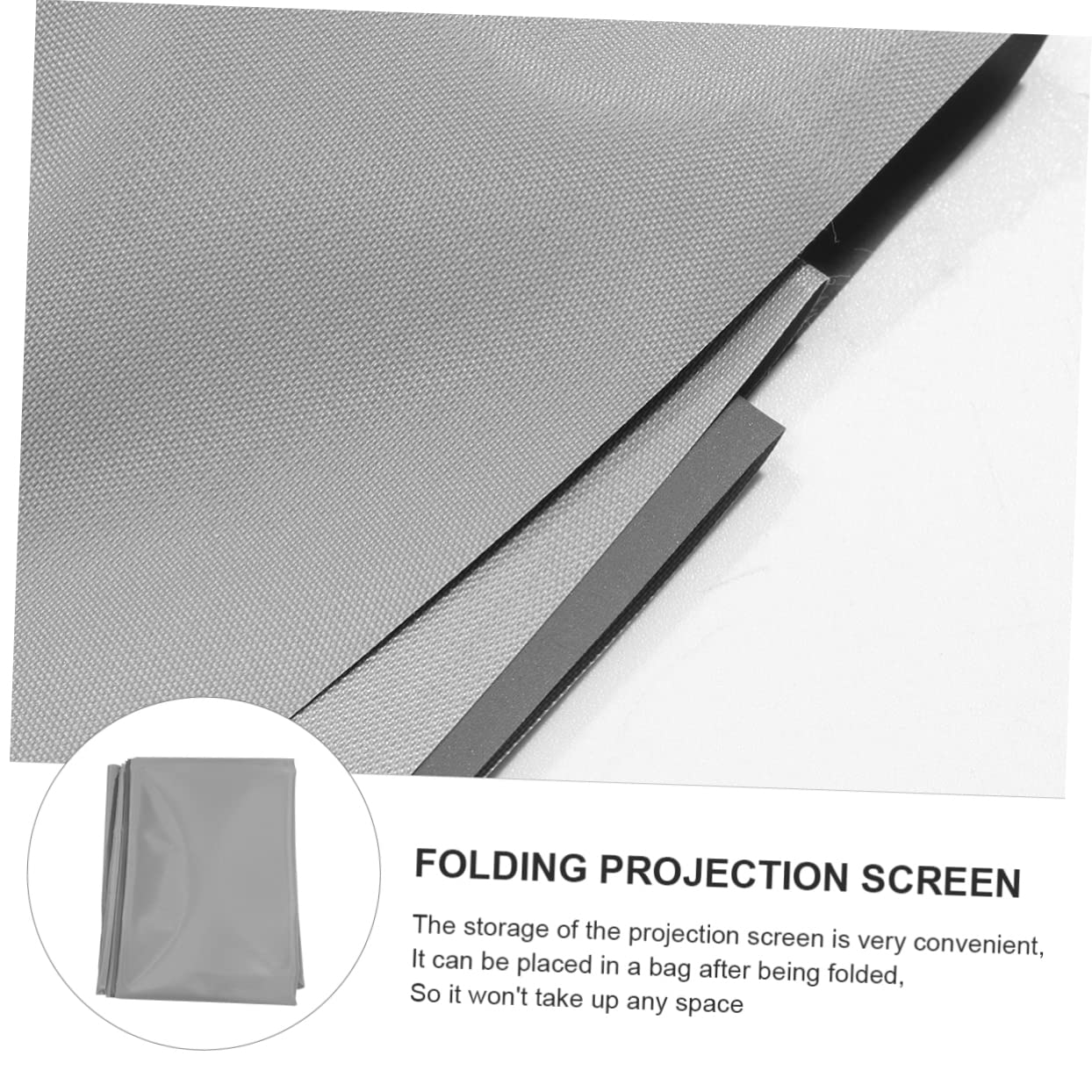 NUOBESTY Schermo di Proiezione Pieghevole 100" 16:9 per Proiettore Domestico, Telo da Parete per Cinema Portatile Bordi Rinforzati, Facile da Installare per Home Theater, Uffici, Scuole