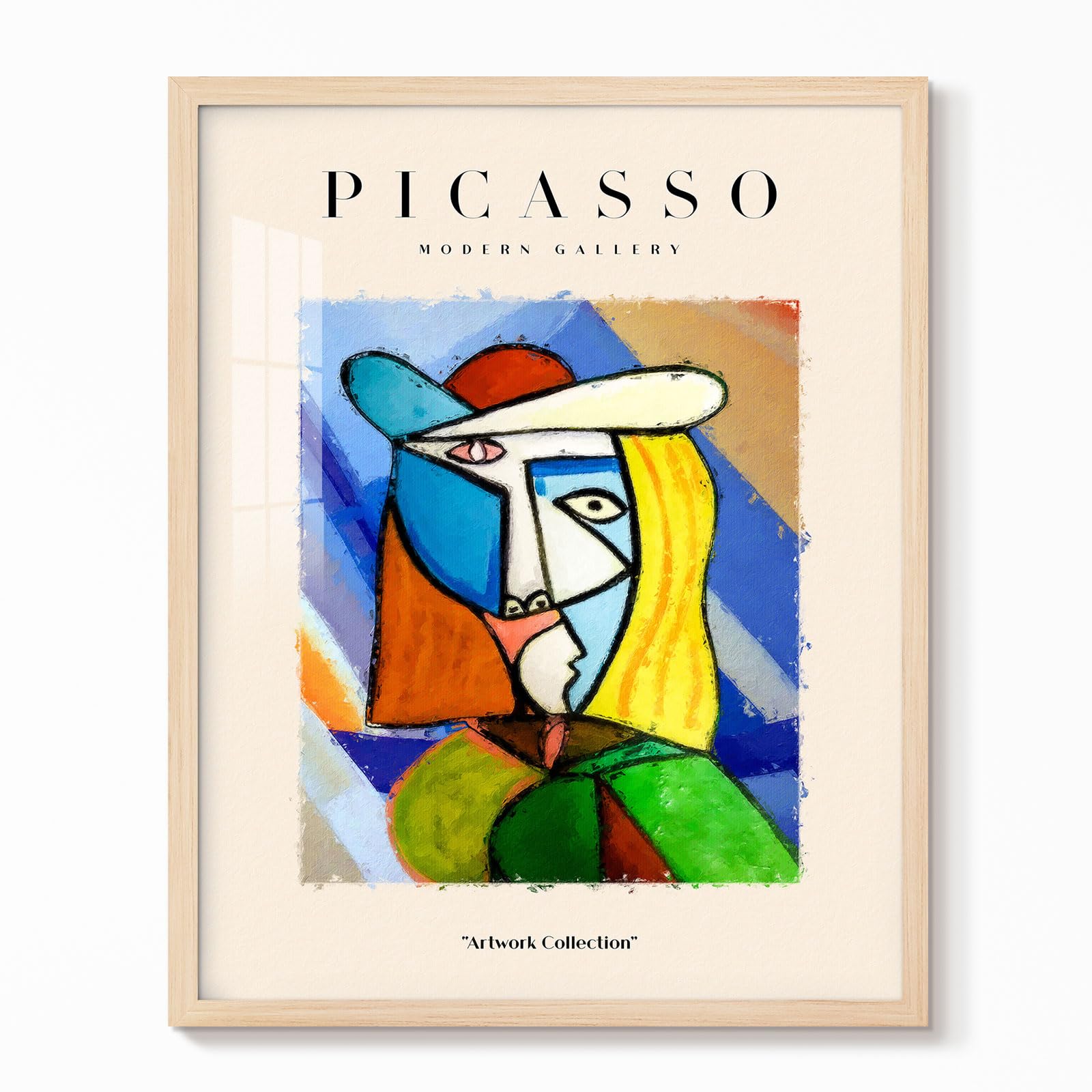 洋書 Picasso: The Art of the Poster Picasso Poster ~ Abstract Woman's Face ~ Line Art Drawing