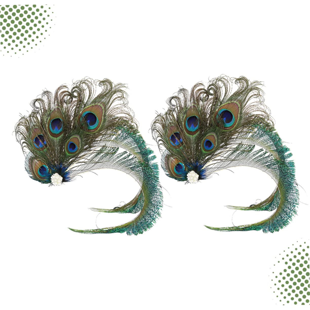 VALICLUD Horquillas de Novia 2 Piezas Plumas y Gemas de Imitación Sujetan el Cabello Elegantes Accesorios para Tocados de Boda