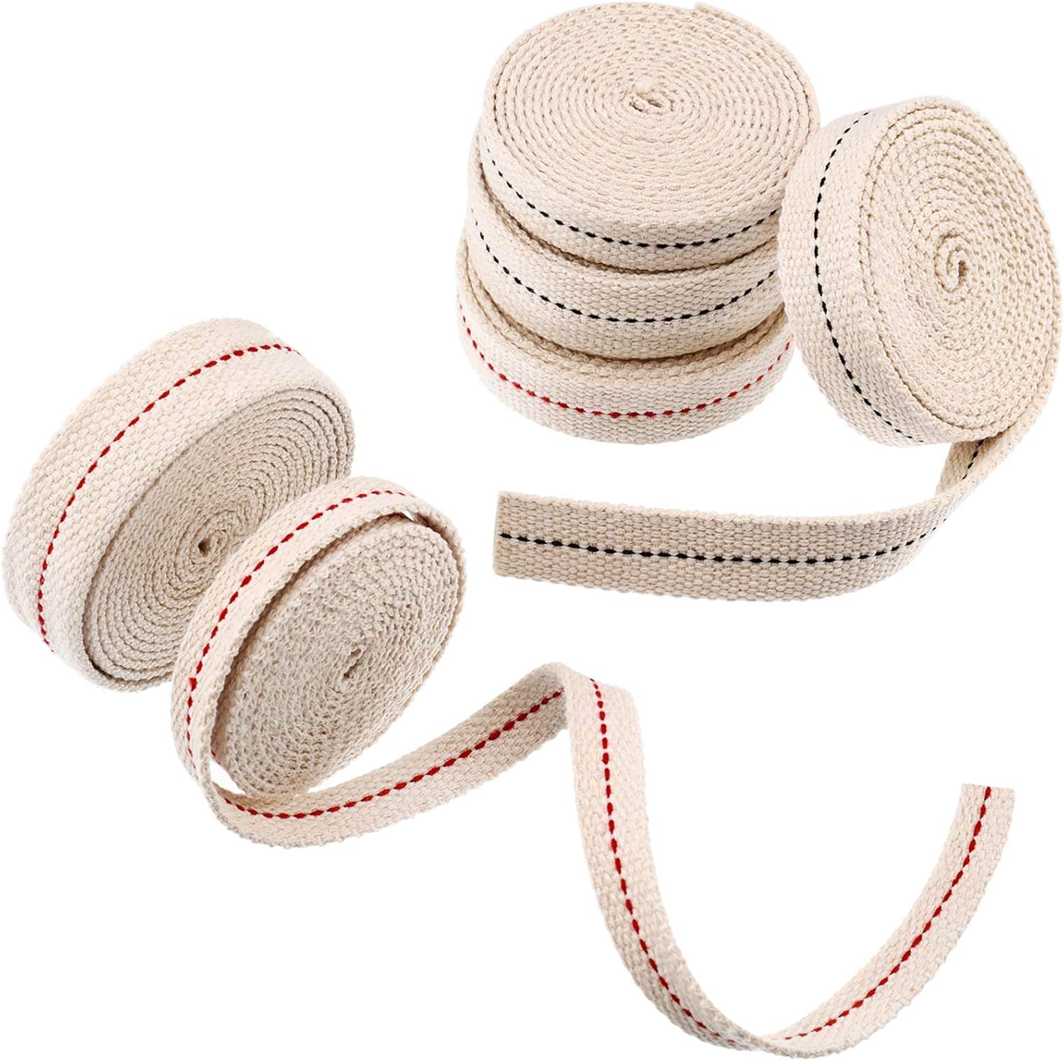 BBTO 6 Rolls Flat Wick 1/2 Inch Oil Lamp Wicks 3/4 Inch