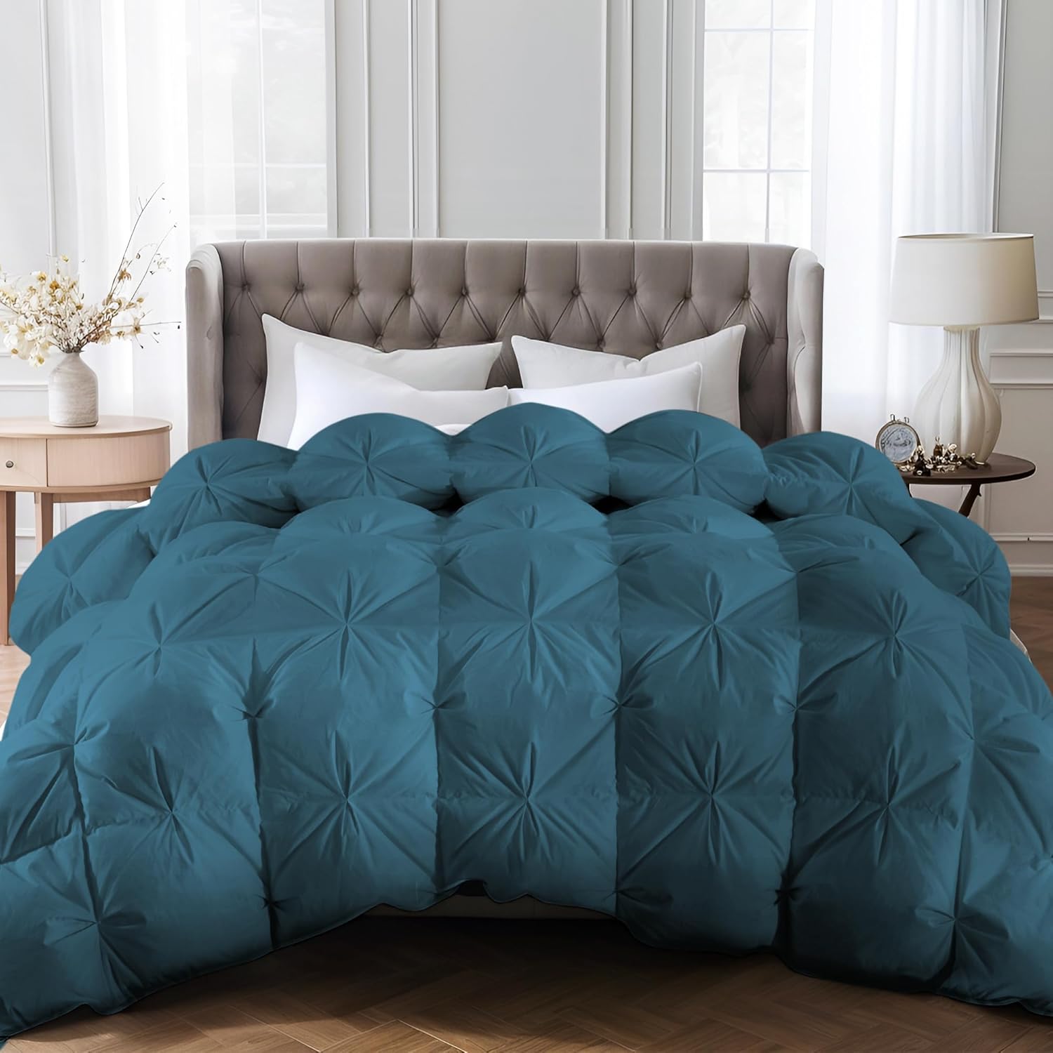 Goose Down Feather Comforter Queen Size, All Season Down