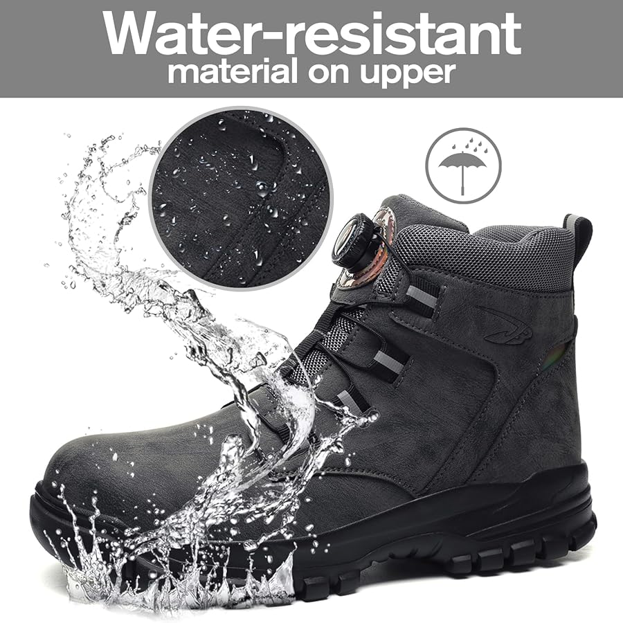 Scarpa Da Lavoro Antinfortunistiche Alta In Pelle Idrorepellente Con - Foto 4