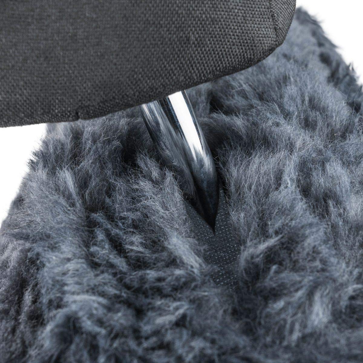 Torrex® Lammfell-Sitzbezug - kein Patchwork - Vollbezug mit allgemeiner Betriebserlaubnis (ABE) Universalgröße (Farbe Anthrazit)