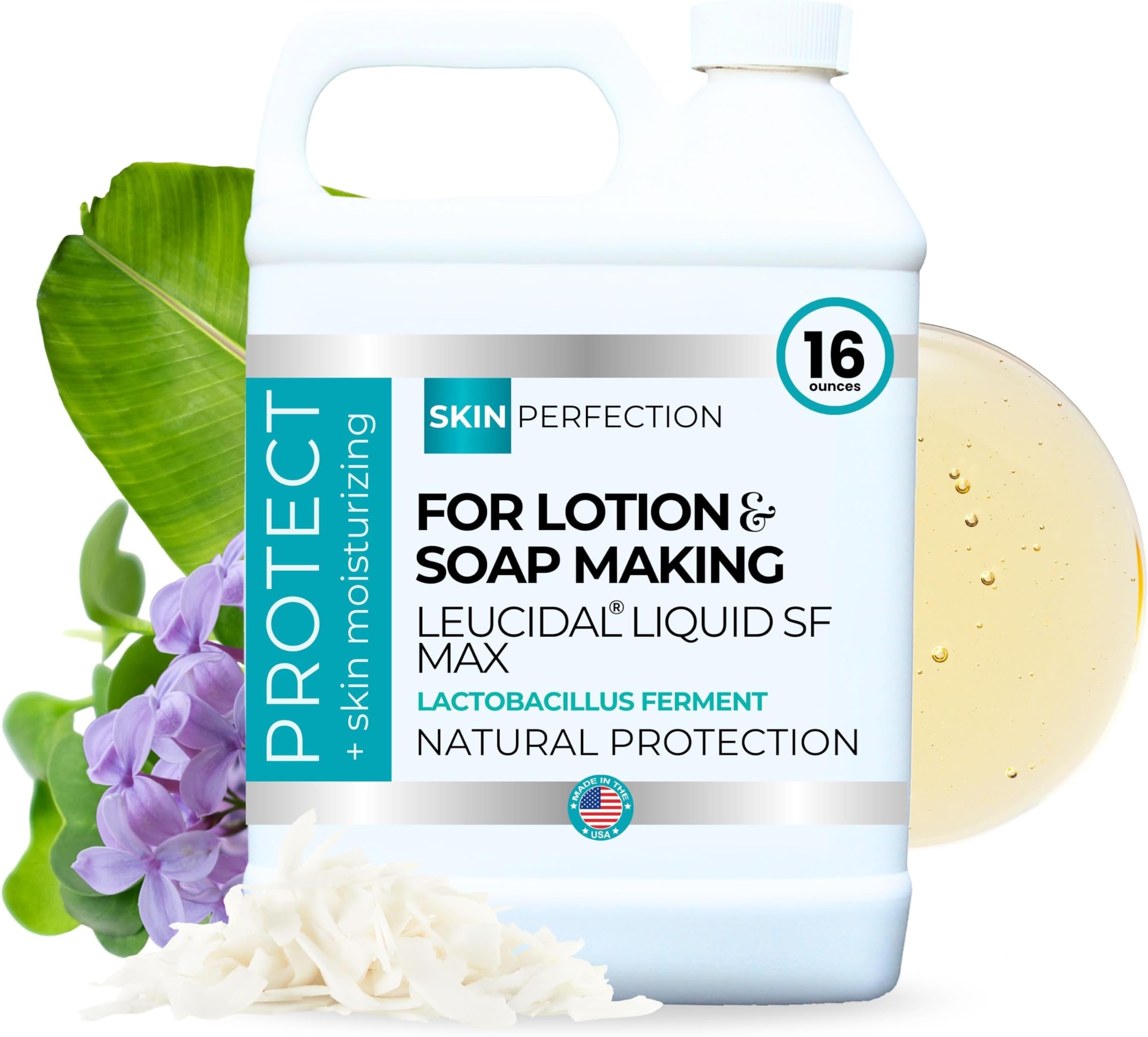 Skin Perfection Leucidal Liquid Sf Max Lactobacillus Natural Preservatives for Cosmetics Natural Preservative Alternative Skin Care Lotion Making Leucidal Liquid SF 16 Oz