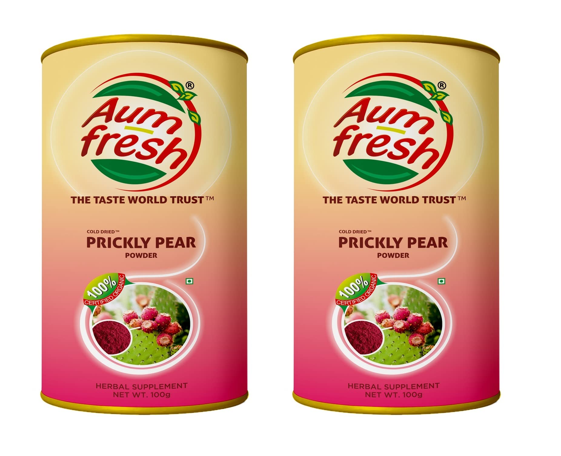 AumFresh Prickly Pear Fruit Powder - 100% Pure & Natural,200 gm (100g x2) | Real Fruit powder-image-43