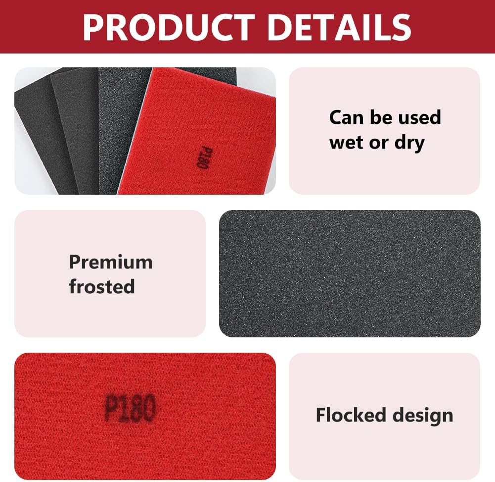 Flintronic csiszolószivacsok különböző szemcseméretekkel és jelölésekkel