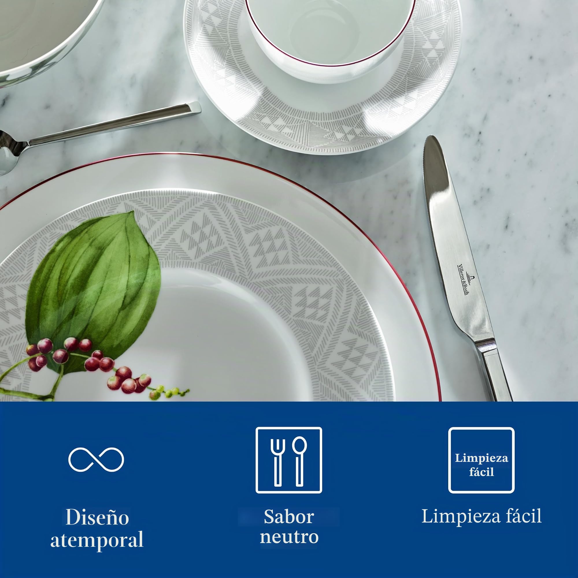 Villeroy and Boch 113 Piezas La Classica Juego de Cubiertos para el Almuerzo, Plateado