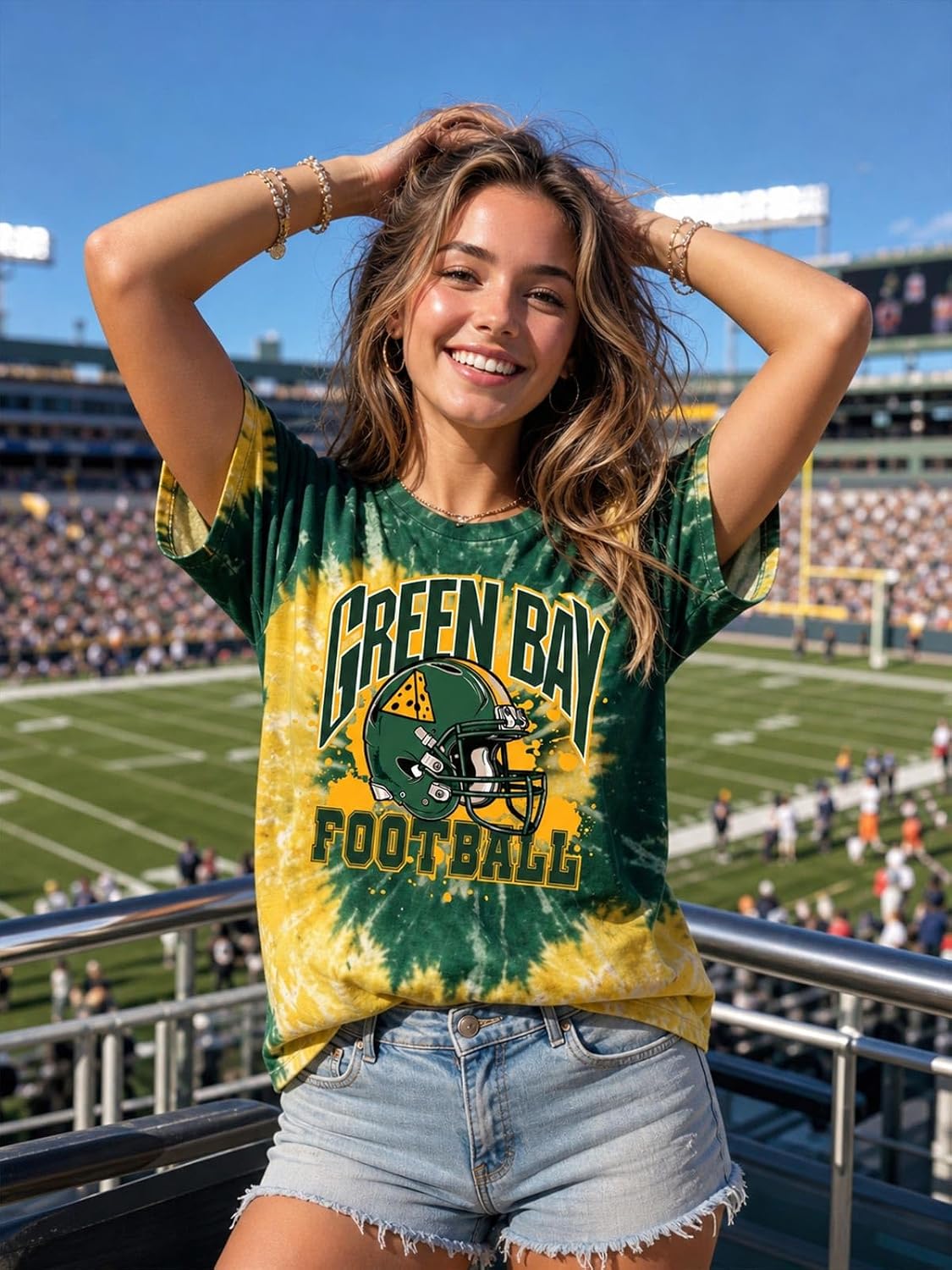 Football Shirts for Women Game Day Tee Football Team Fans Short Sleeve Tops image 5