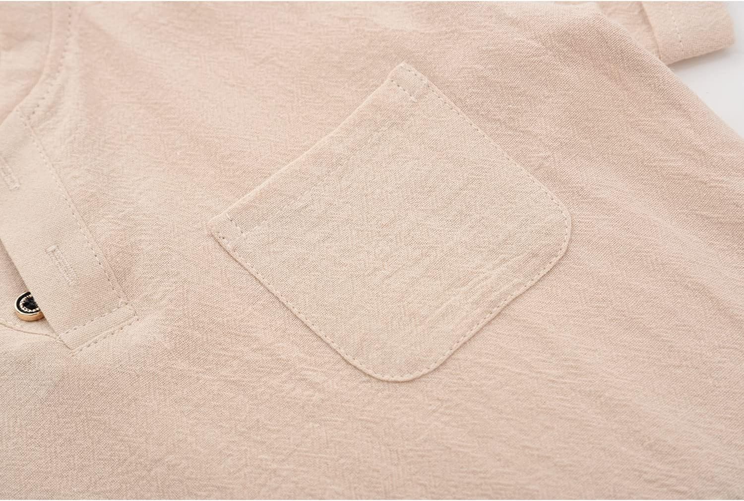 Boy's T-Shirt and Shorts Set Cotton Linen Summer Short Sleeve Children Two Pieces Clothing Pants Sets - Image 6