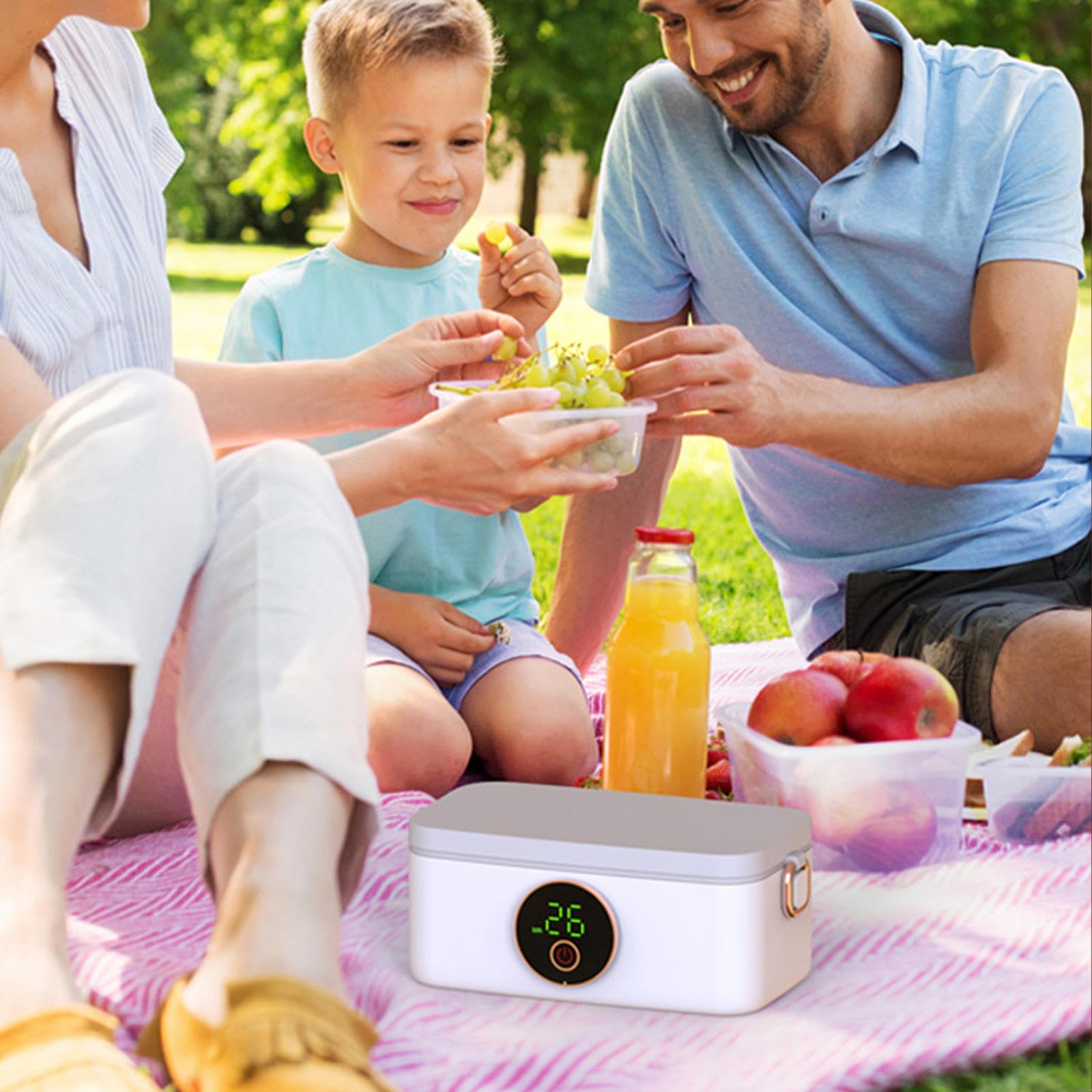 Fiambrera Electrica 24v Camion Recargable E Inalámbrico, Fiambrera Termica Comida Caliente Portátil Y Con Batería De 16000 mAh, Tartera Electrica Comida Trabajo
