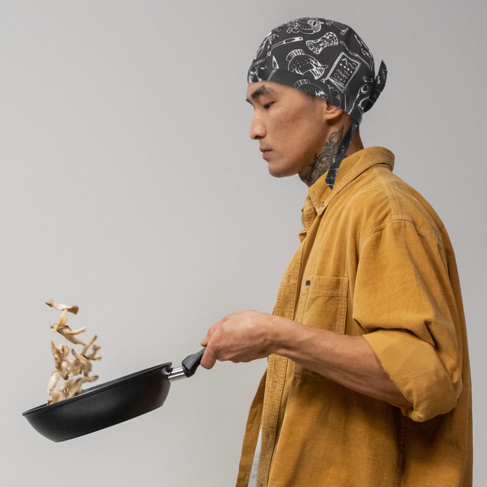 Gorro de Chef para Cocinar Ajustable de Algodón, 6 Unidades | Unisex para Hombres y Mujeres, Uso Comercial y Pubs, Transpirable y Cómodo, Mantiene el Cabello Recogido