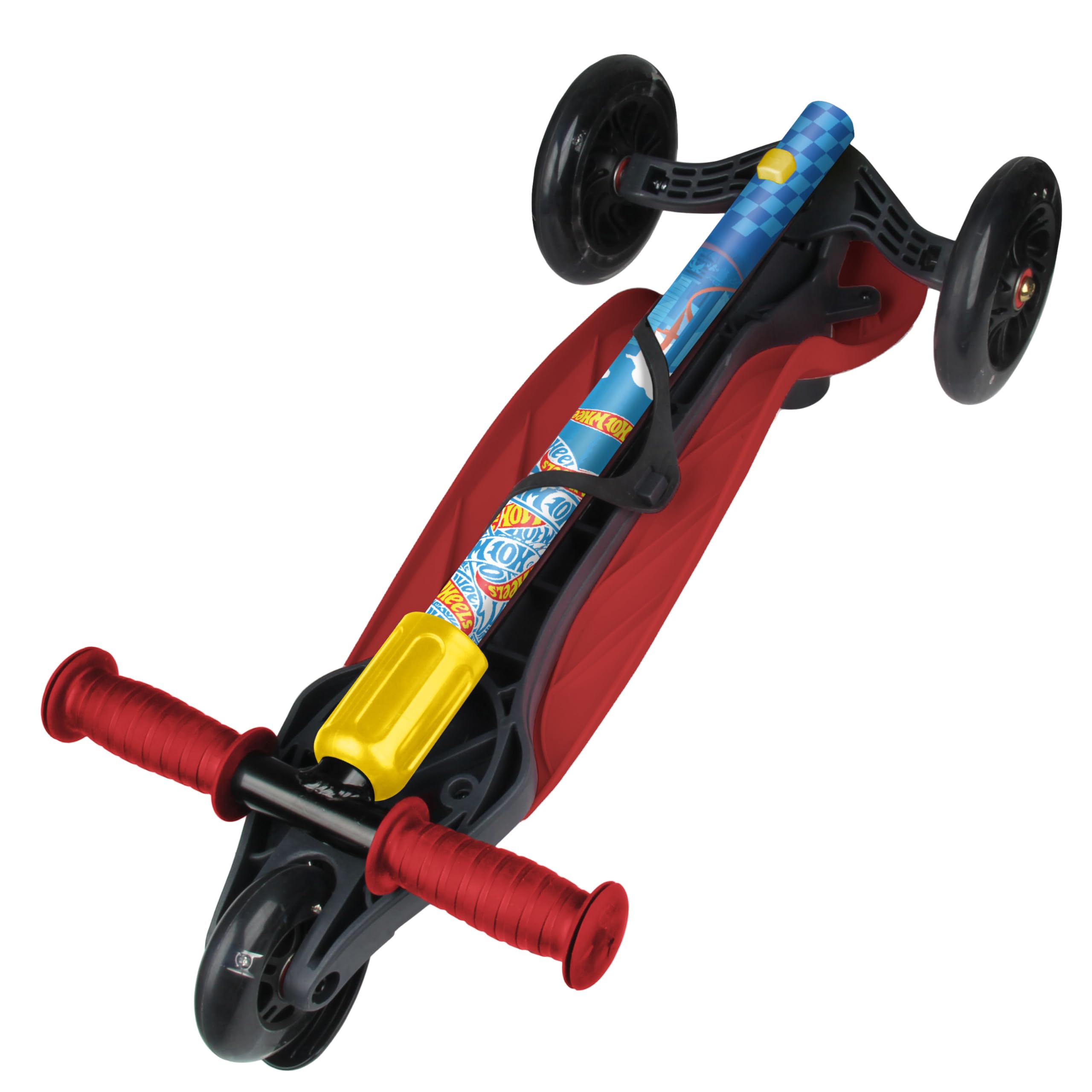 Monopattino Bambini Hot Wheels 3 Ruote LED - Regolabile, Pieghevole, Leggero (1.9 Kg) Per 2-6 Anni