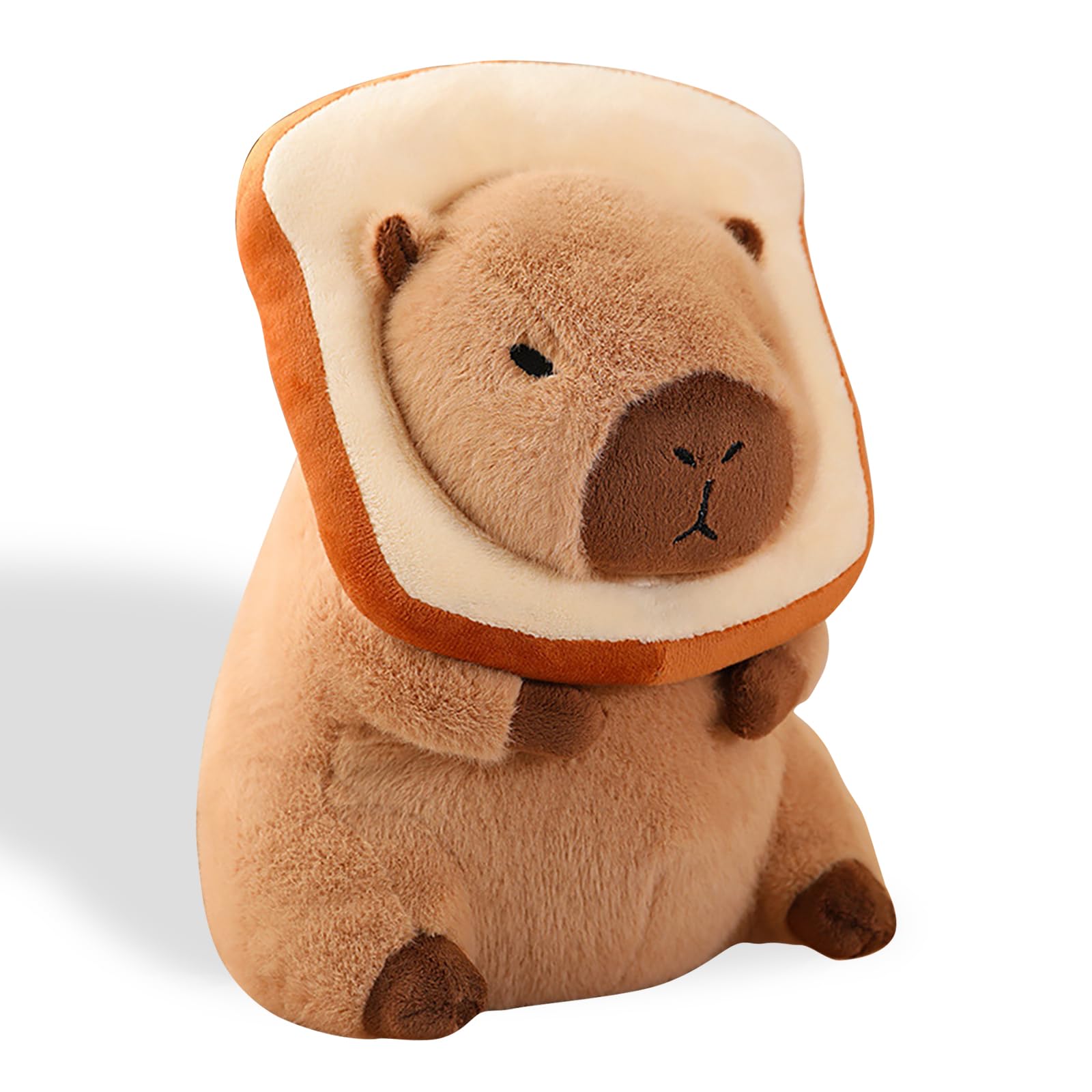 Acgtrick Cute Capybara Plush Soft Capybara Stuffed Animal with Bread Kawaii Capybara Doll Pillow Capybara Plushie Gifts for Kids Boys Girls 12 inch
