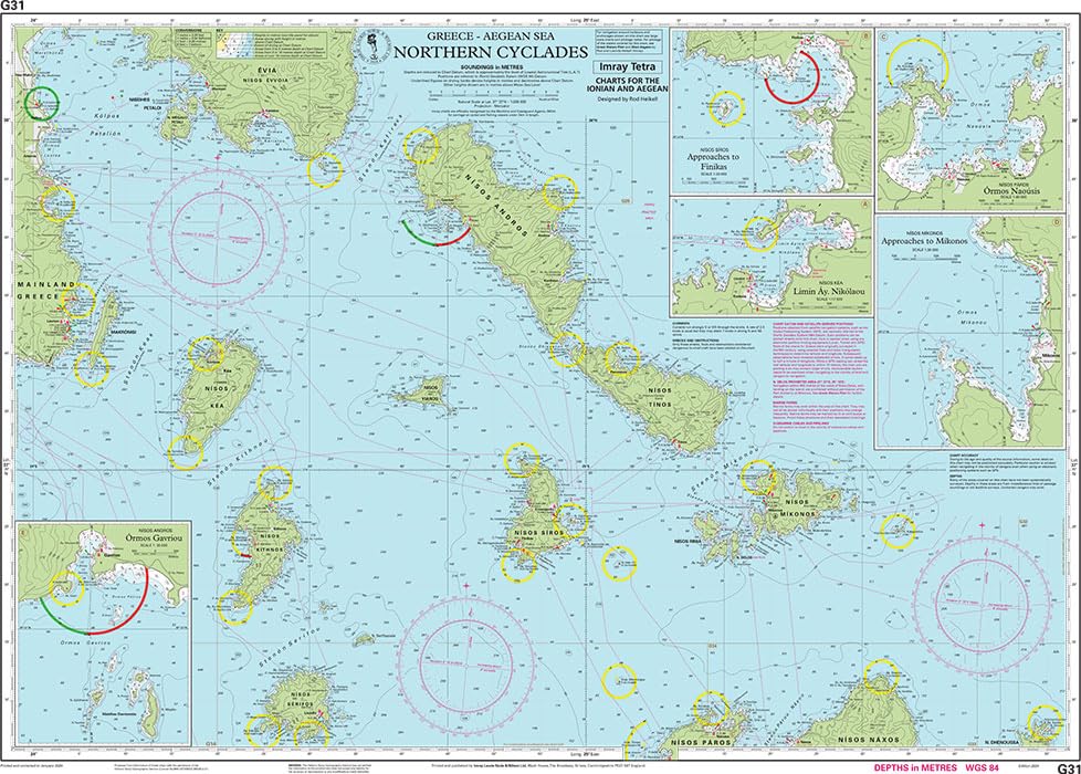 Imray Chart G31: Northern Cyclades (G Charts): 31