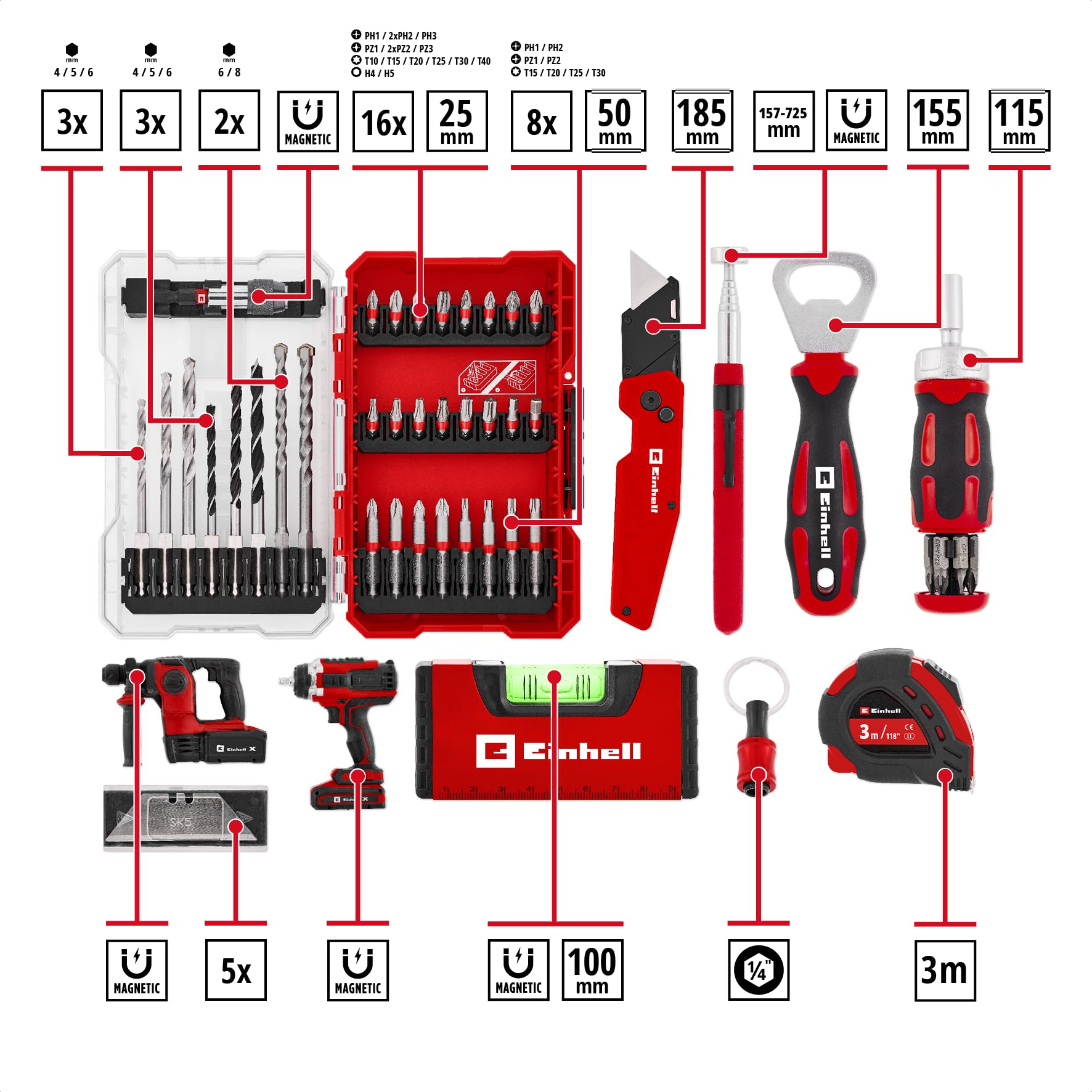 Einhell Calendario dell’Avvento utensili da 48 pezzi 2026