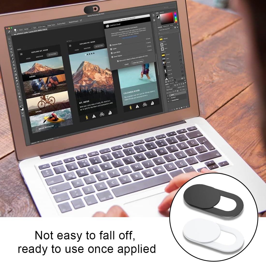 2 Pezzi Webcam Cover,Copri Webcam,0,6 Mm Ultra Thin Metal Slider Camera Per Laptop,Tablet,Pc