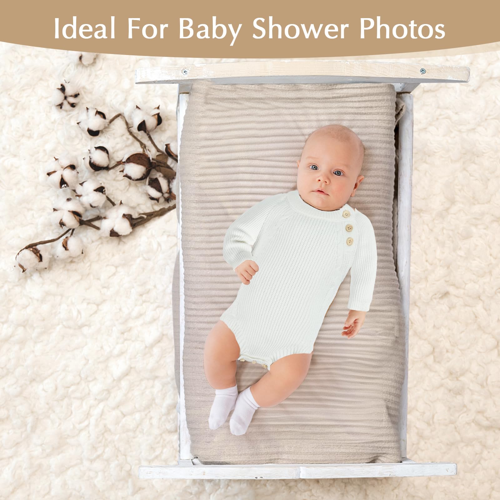 meloom Baby-Geschenk-Set, Unisex-Geschenkbox, Boho-geschlechtsneutrale Baby-Essentials, für neue Mutter, Geschenke für Jungen und Mädchen, personalisierter Geschenkkorb für Neugeborene
