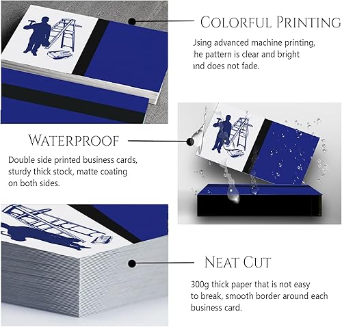 Vista 71 de Tarjetas de presentación personalizadas para pequeñas empresas, papel mate de 10.58 oz/m², impresas en el frente y el dorso, de 3.5 x 2 pulgadas