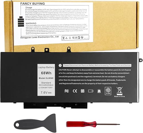 Fancy Buying 68W GJKNX - Batería para laptop Dell Latitude 5480 5580 5280 5288 5290 5488 5490 5491 5495 5590 5591 E5480 E5580 E5490 E5590 Precision
